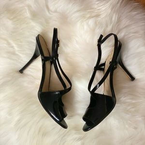 Kate Spade ♠️ Black Open toe kitten heel sandals